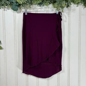 Wanted Wrap Skirt SMALL Purple Ballerina Vintage Dancer Asymmetrical